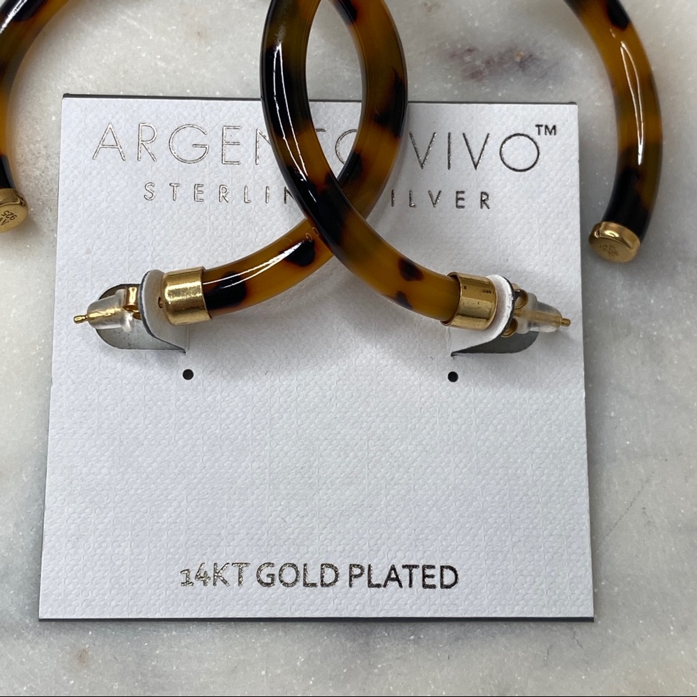 New Argento Vivo Tortoise Shell Design Earrings! - image 4